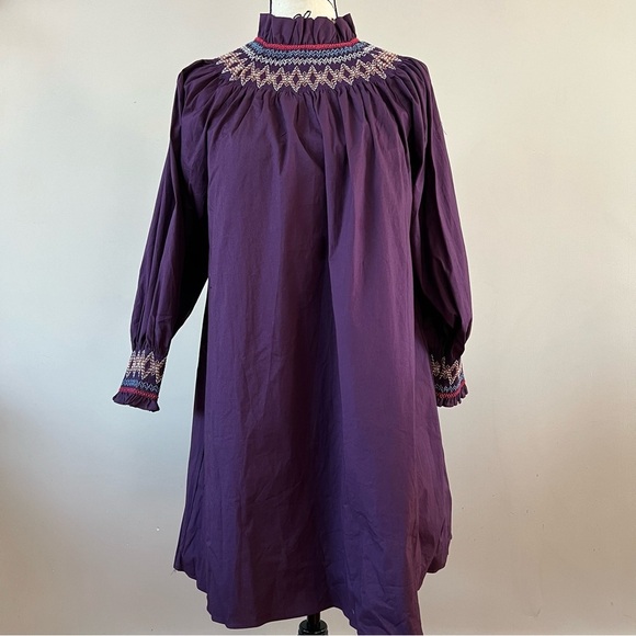 Pomander Place Dresses & Skirts - Tuckernuck pomander place Plum Smocked Wrenley Dress Shift Mini ladies sz Small